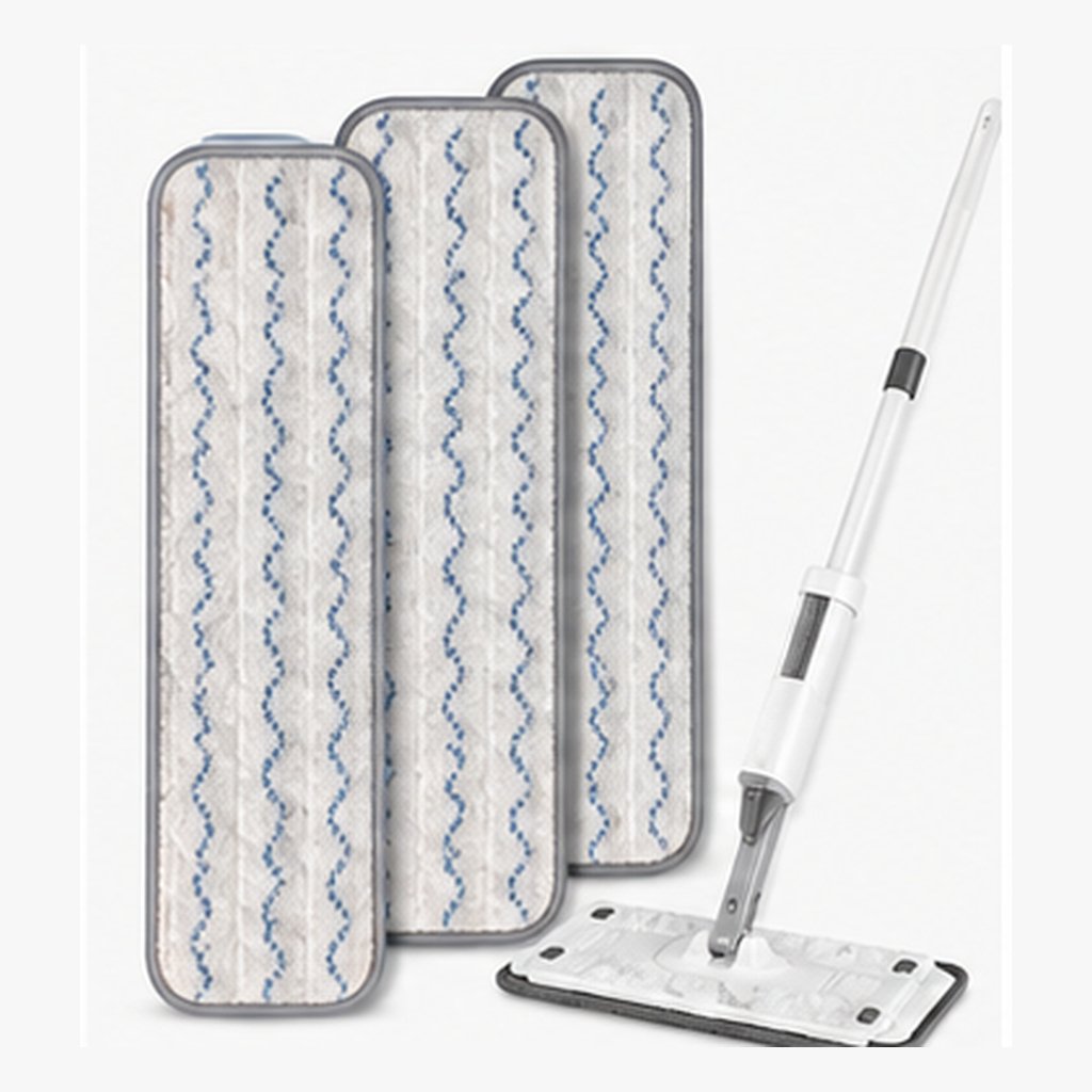 Flat Spray Mop with 4 Washable Microfiber Pads